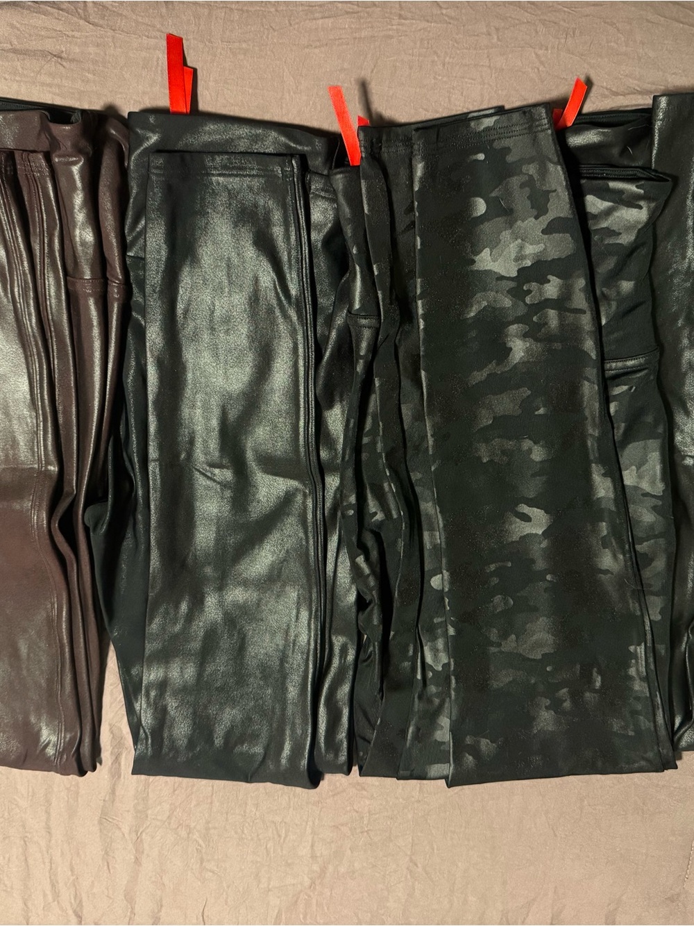 SPANX Faux Leather Leggings Four Pair